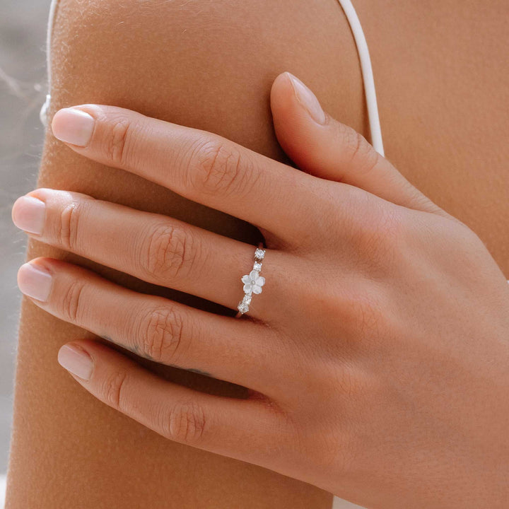 Blumen Ring Lia Silber, S925