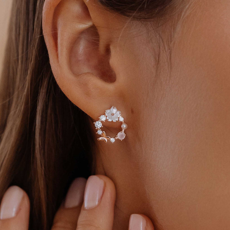 Ohrringe Weiße Frühlingsblumen