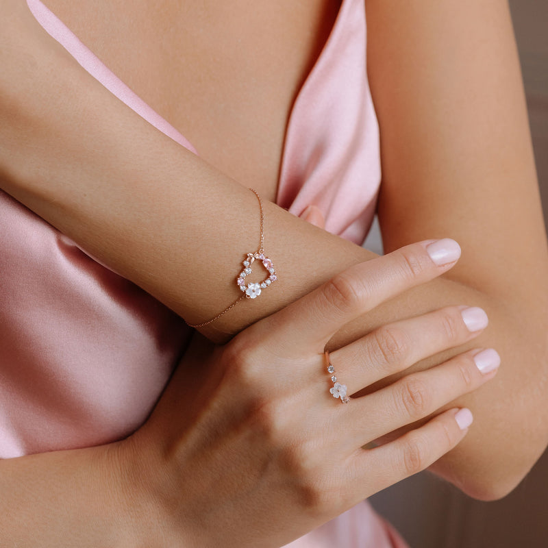 Armband Sparkling Heart, S925
