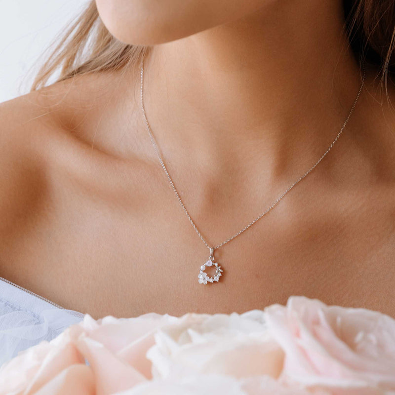 Frühlingsblumen Kette Silber, S925