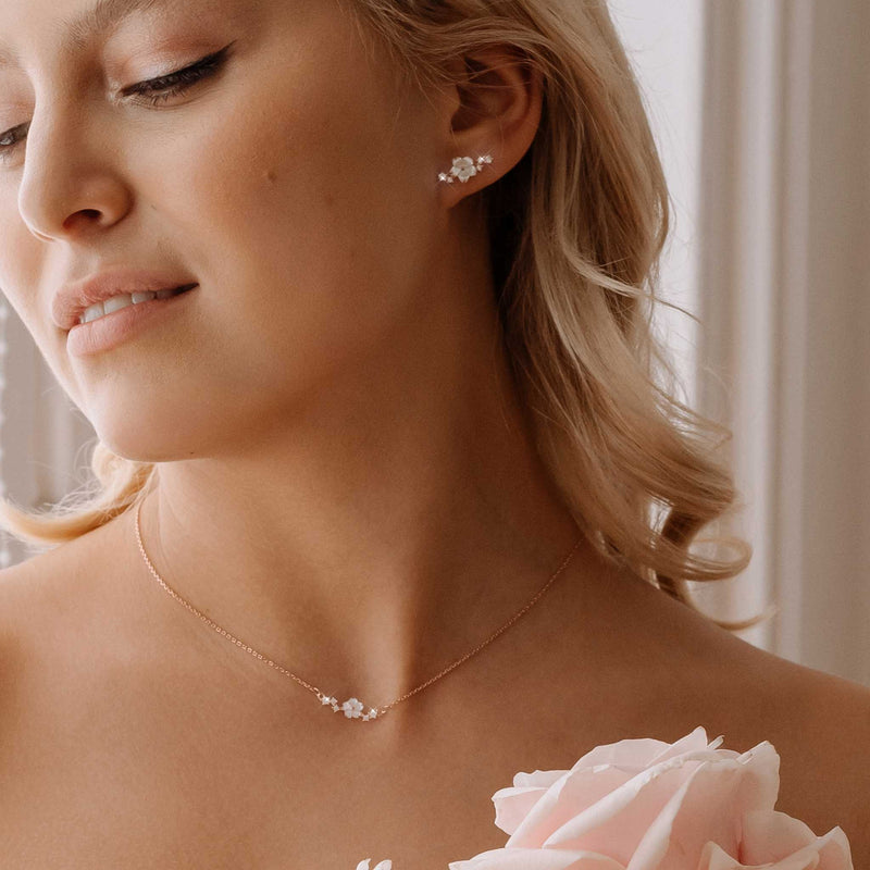 Sparkle Blumen Kette, S925