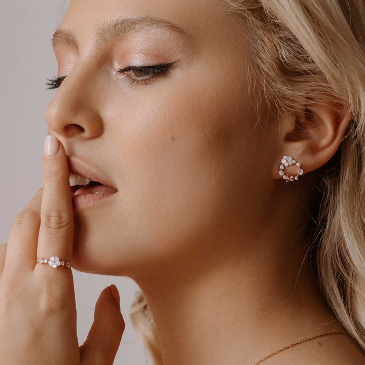 Blumen Ring Lia Rosegold, S925
