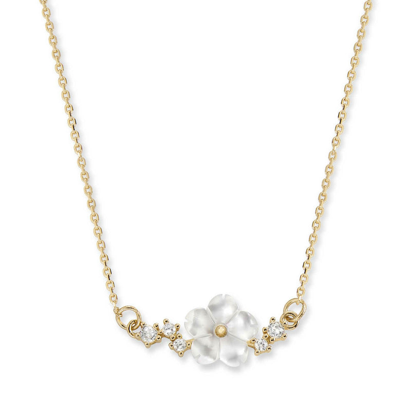 Sparkle Blumen Kette Golden