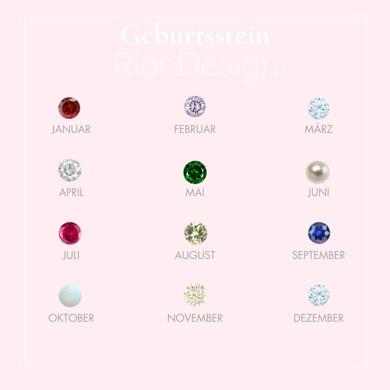 Birthstone Kette Geburtsstein, S925