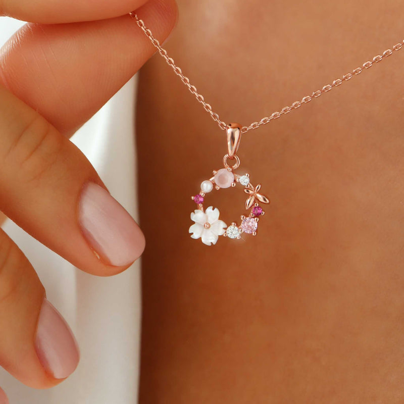 Frühlingsblumen Kette, S925