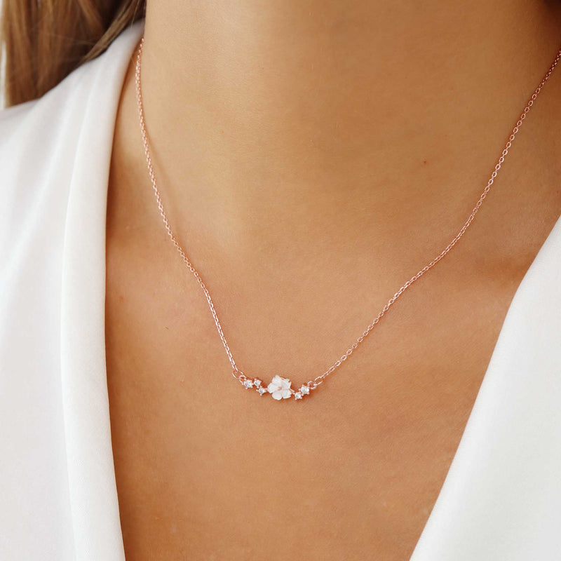 Sparkle Blumen Kette, S925