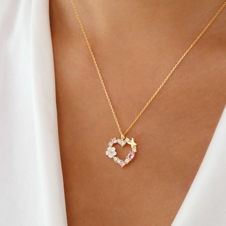 Sparkling Heart Kette, Golden