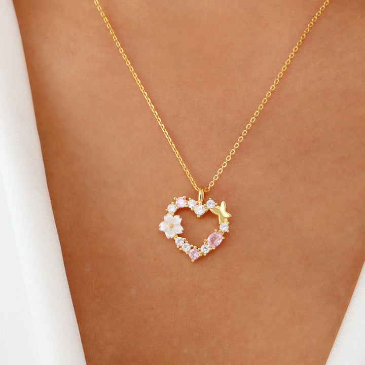 Sparkling Heart Kette, Golden