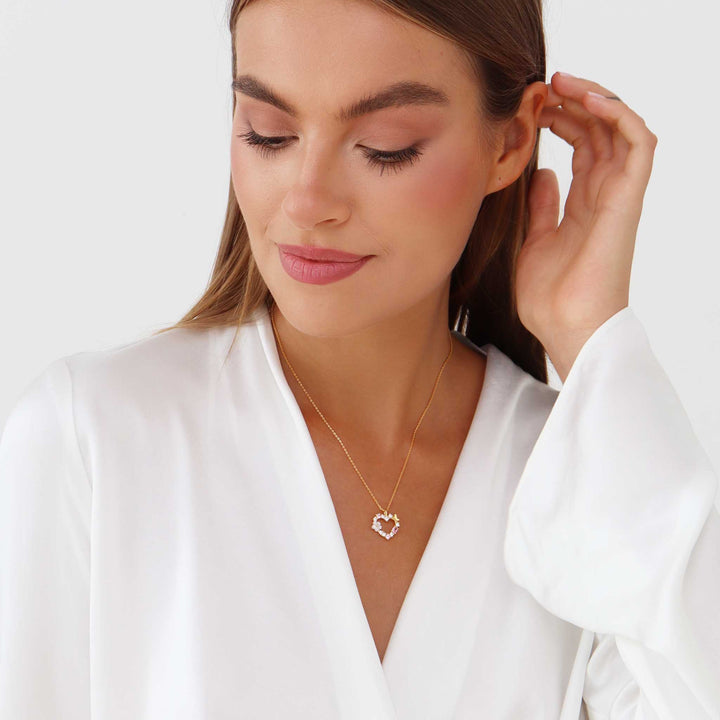 Sparkling Heart Kette, Golden