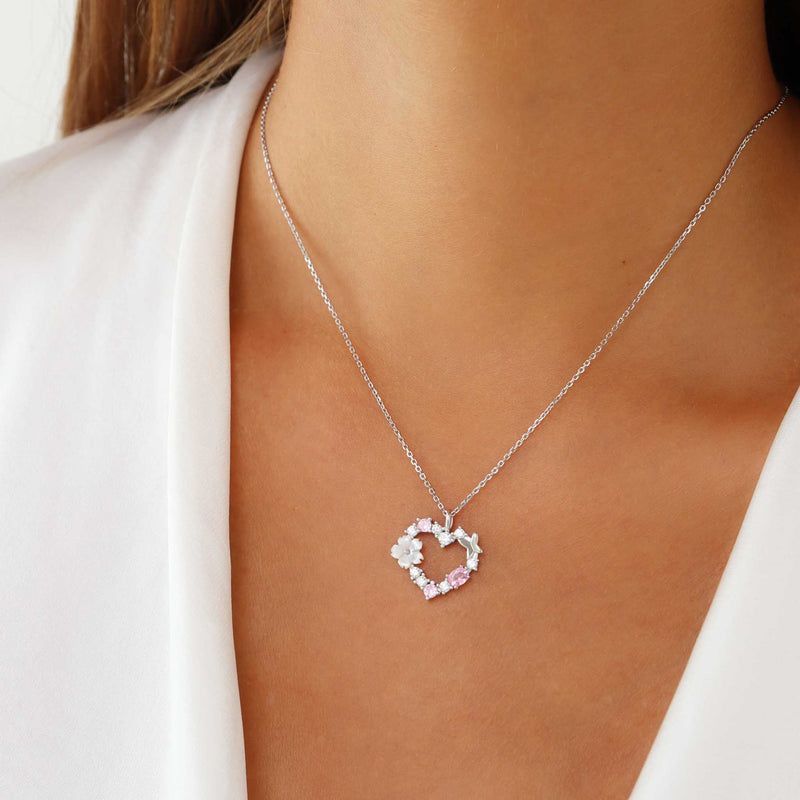 Set Sparkling Heart Silber S925