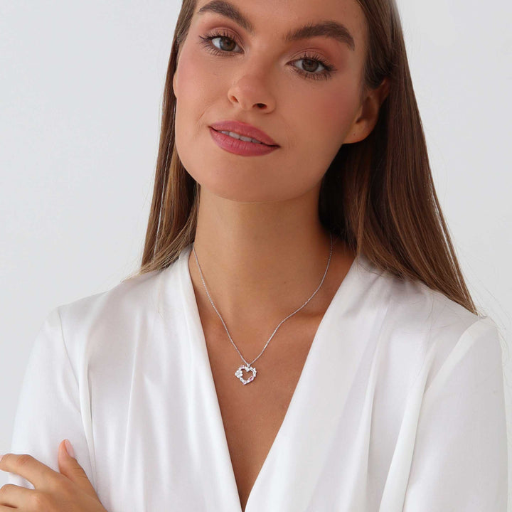 Sparkling Heart Kette Silber, S925
