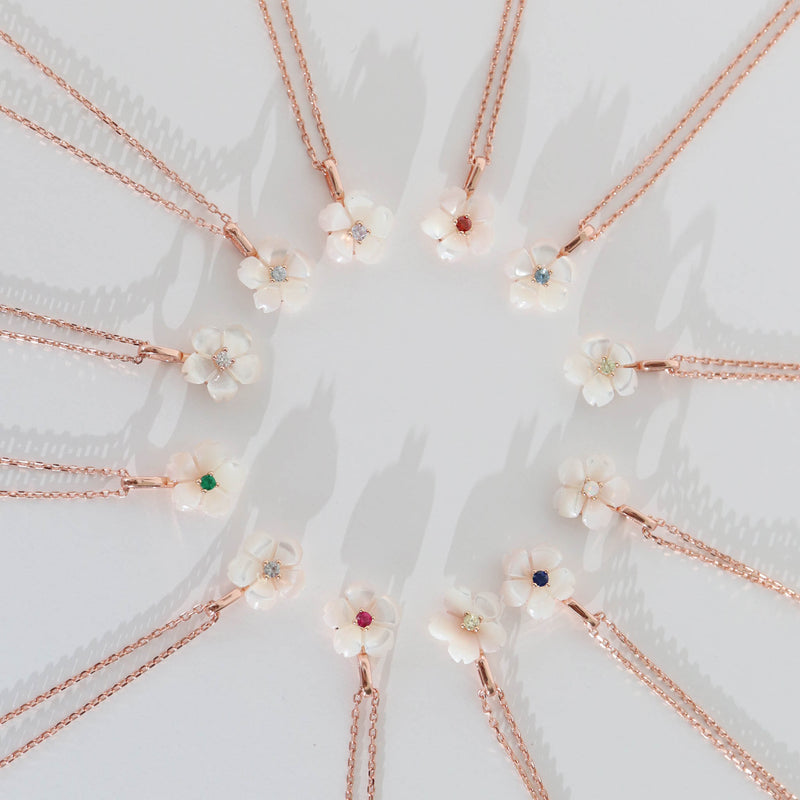 Birthstone Kette Geburtsstein, S925