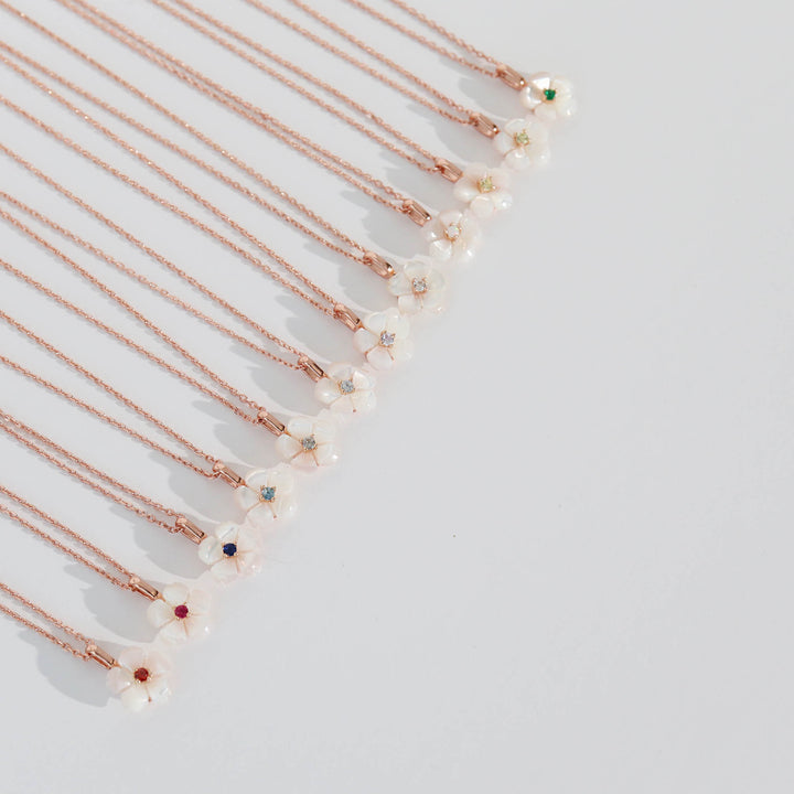 Birthstone Kette Geburtsstein, S925
