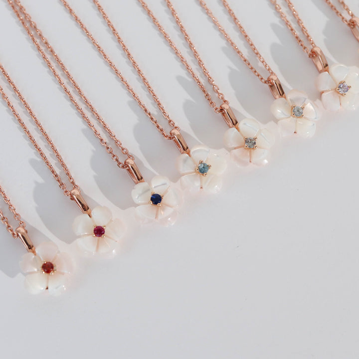 Birthstone Kette Geburtsstein, S925