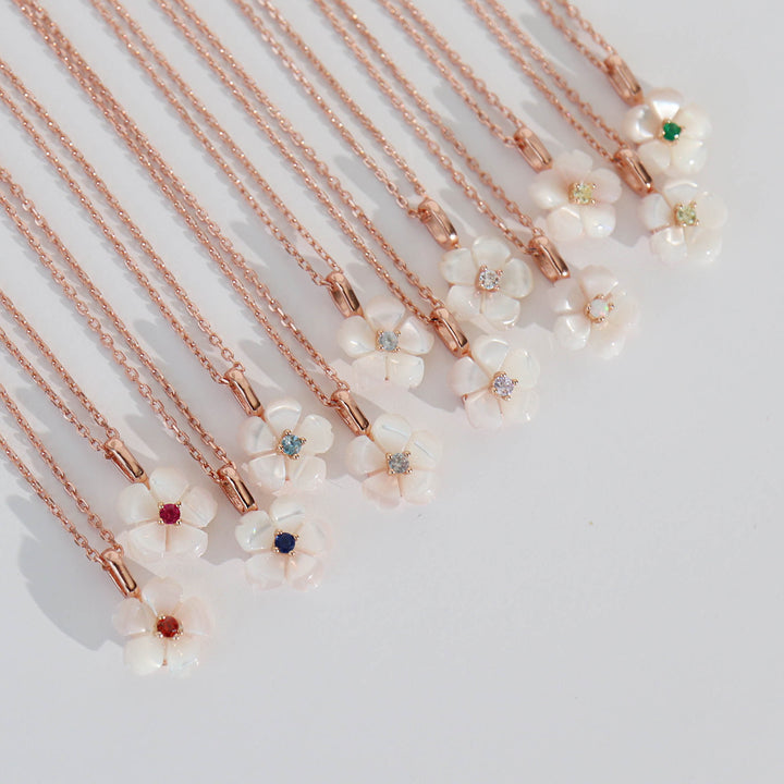 Birthstone Kette Geburtsstein, S925
