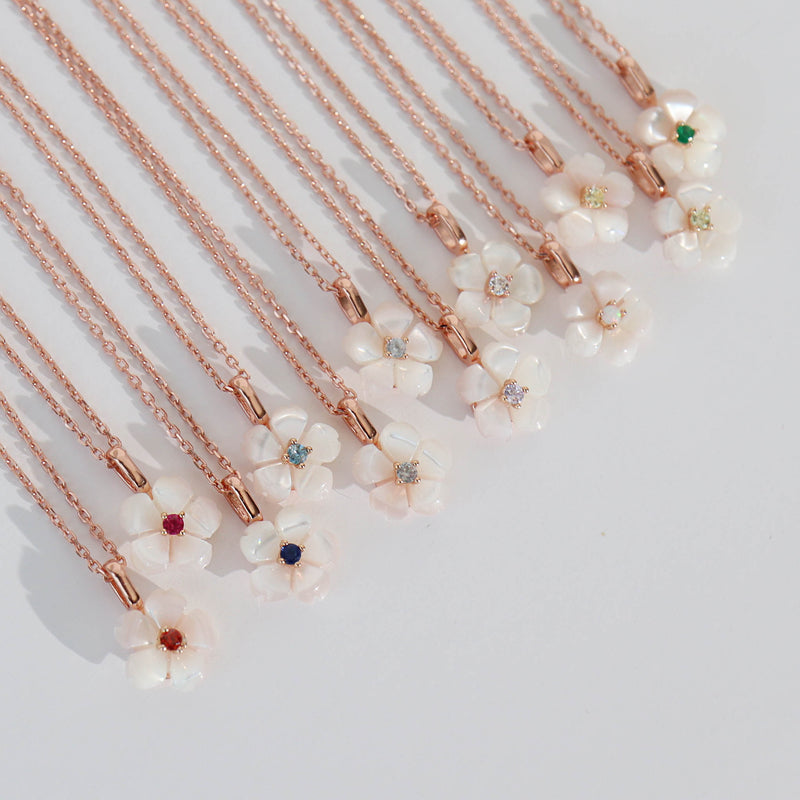 Birthstone Kette Geburtsstein, S925