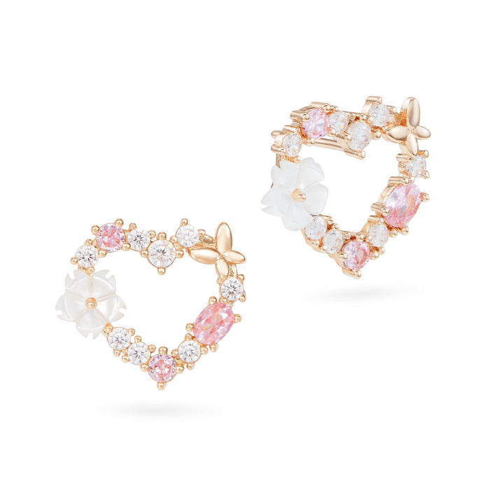 Ohrringe Sparkling Heart Golden