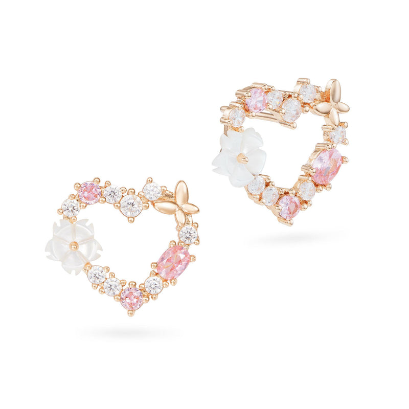 Ohrringe Sparkling Heart Golden