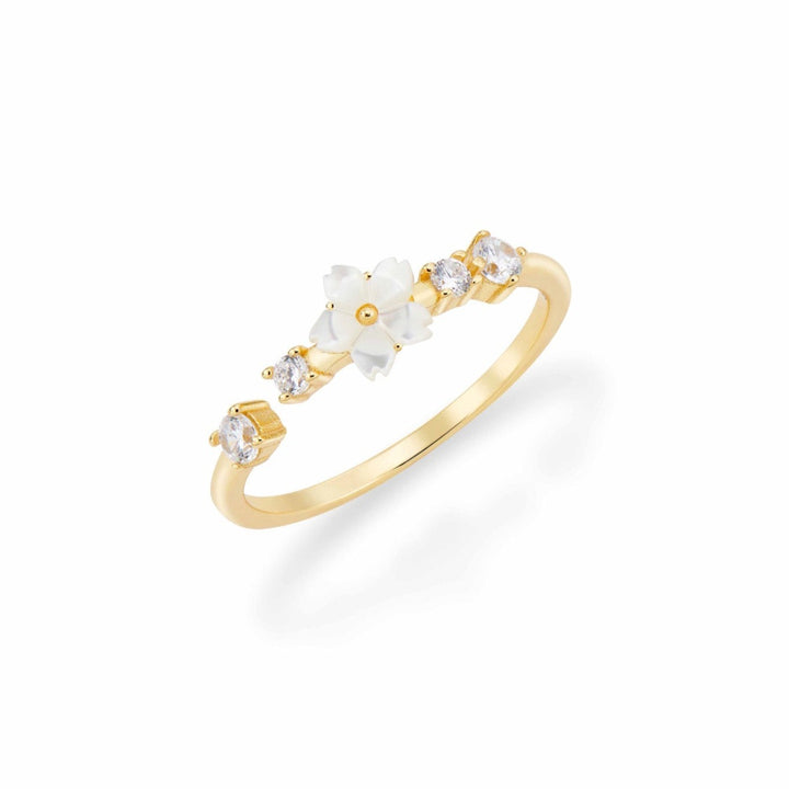 Blumen Ring Lia Golden, S925