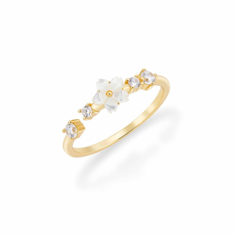 Blumen Ring Lia Golden, S925
