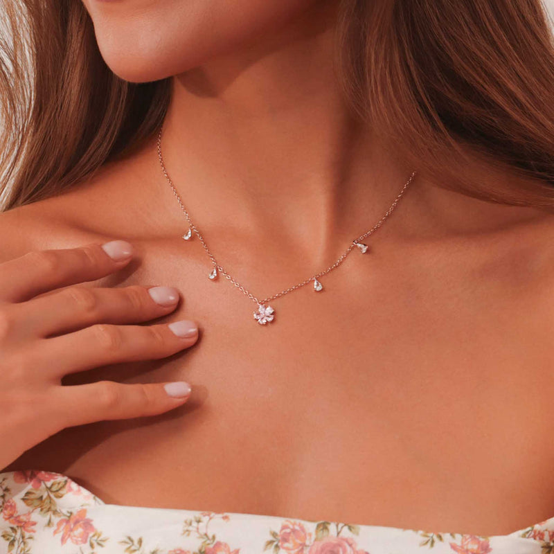 Blühende Rosalia Kette, S925