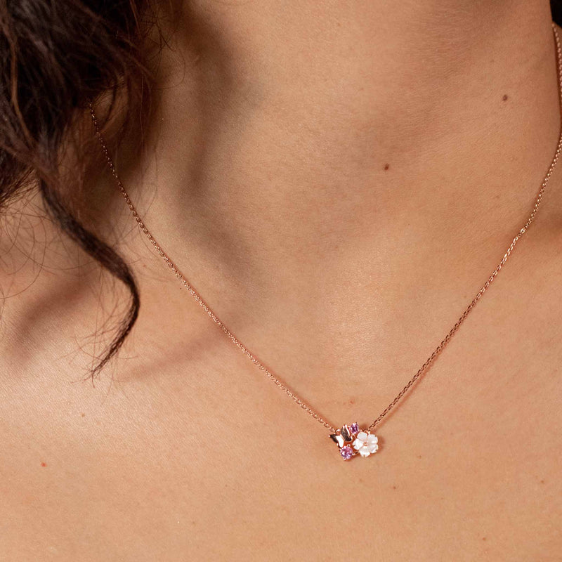 Kette Pink Butterfly, S925