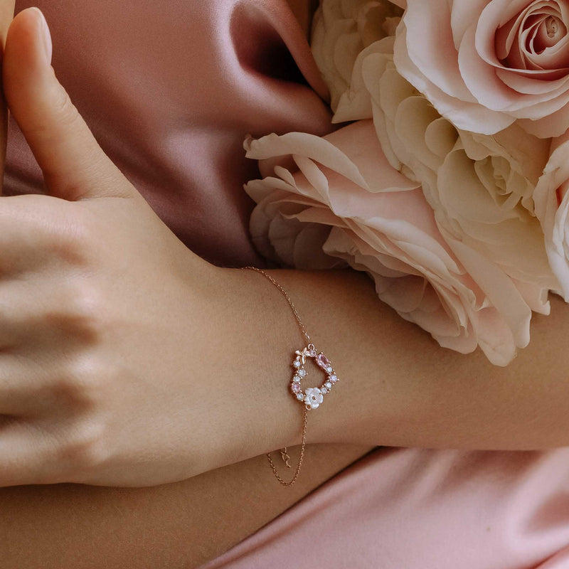 Armband Sparkling Heart Golden, S925