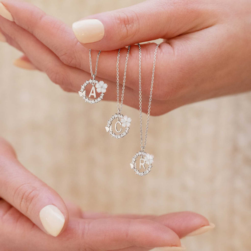 Buchstaben Kette Letter Silber, S925