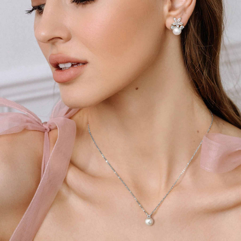 Set Fleur Perla Silber