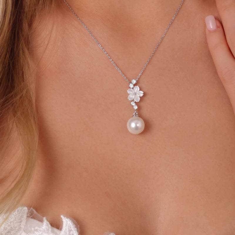 Cascade Pearl Kette Silber