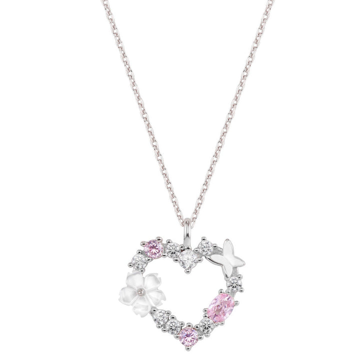 Sparkling Heart Kette Silber, S925