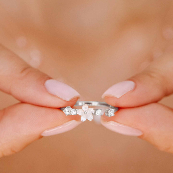 Blumen Ring Lia Silber, S925