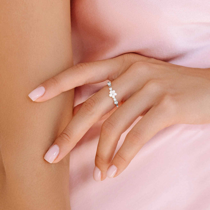 Blumen Ring Lia Silber, S925