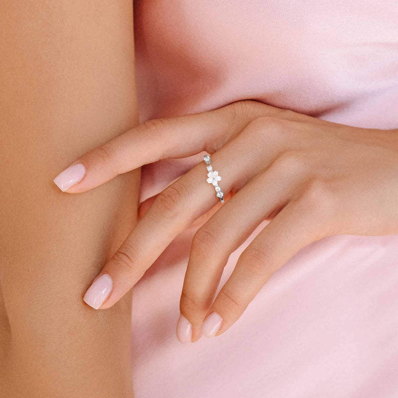 Blumen Ring Lia Silber, S925