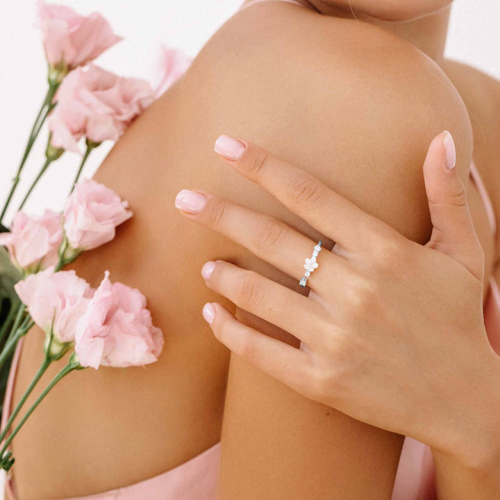 Blumen Ring Lia Silber, S925