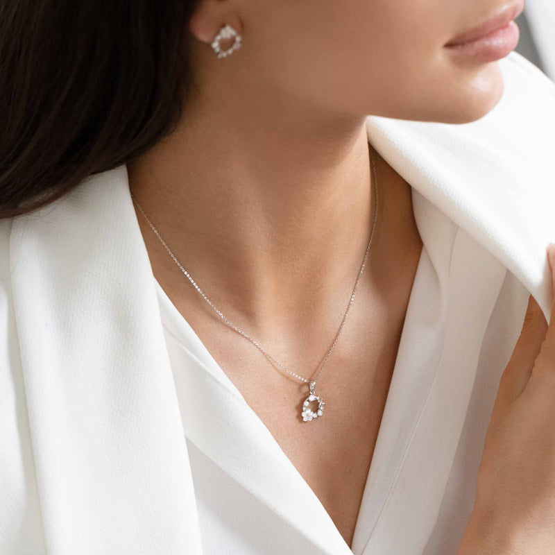 Frühlingsblumen Kette Silber, S925