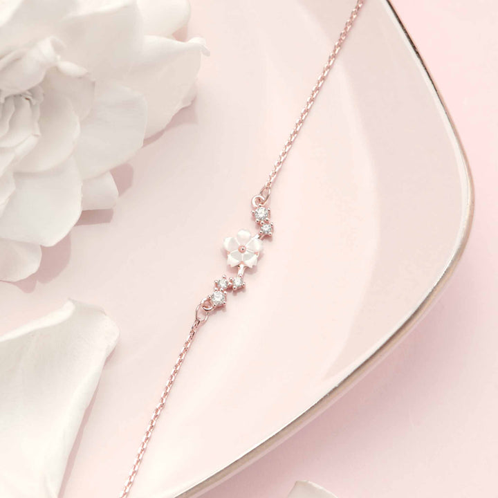 Sparkle Blumen Kette, S925