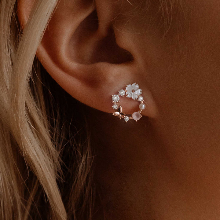 Weißes Frühlingsblumen Set Rosegold