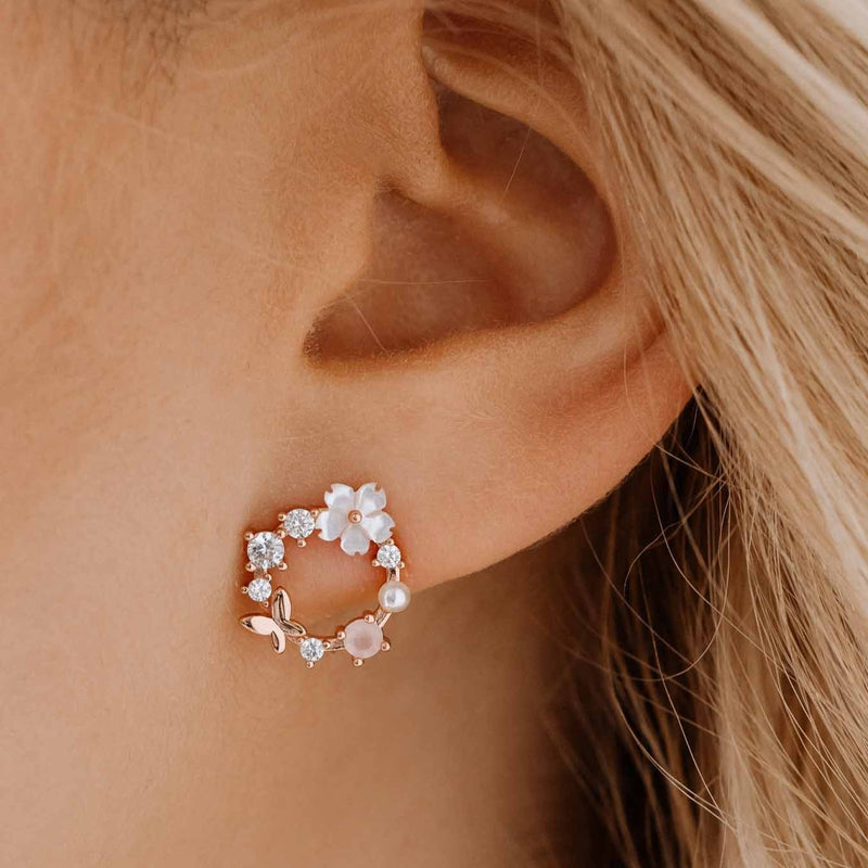 Weißes Frühlingsblumen Set Rosegold