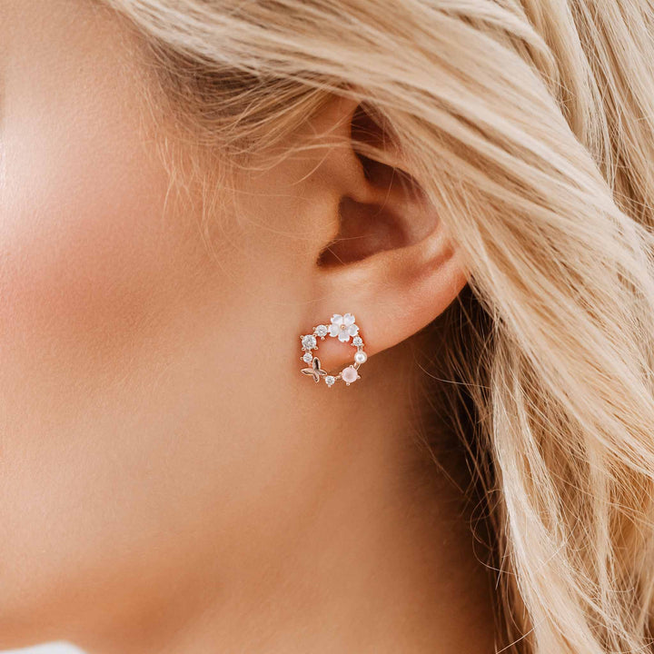 Weißes Frühlingsblumen Set Rosegold