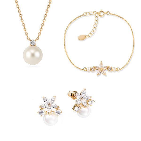 Set Fleur Perla Gold