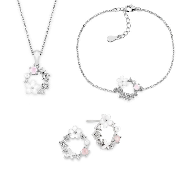 Frühlingsblumen Set Silber