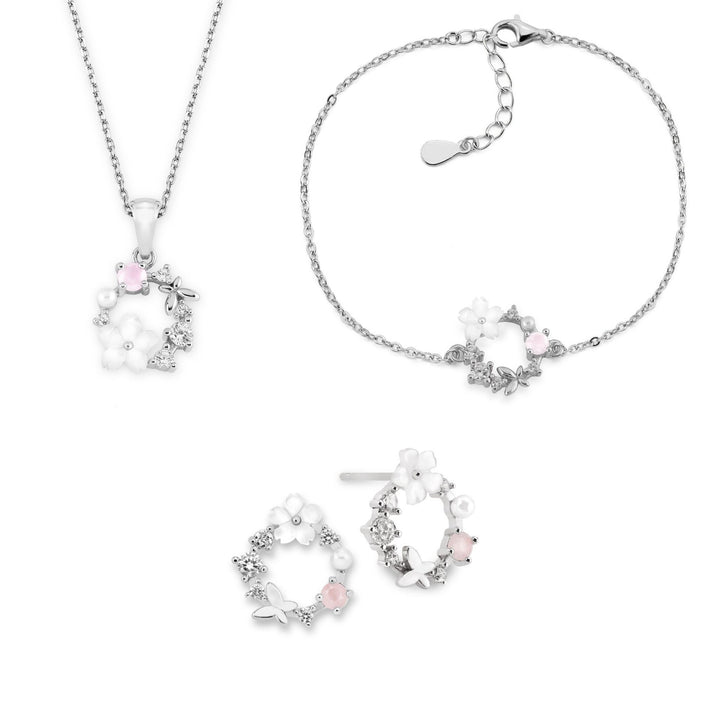 Frühlingsblumen Set Silber