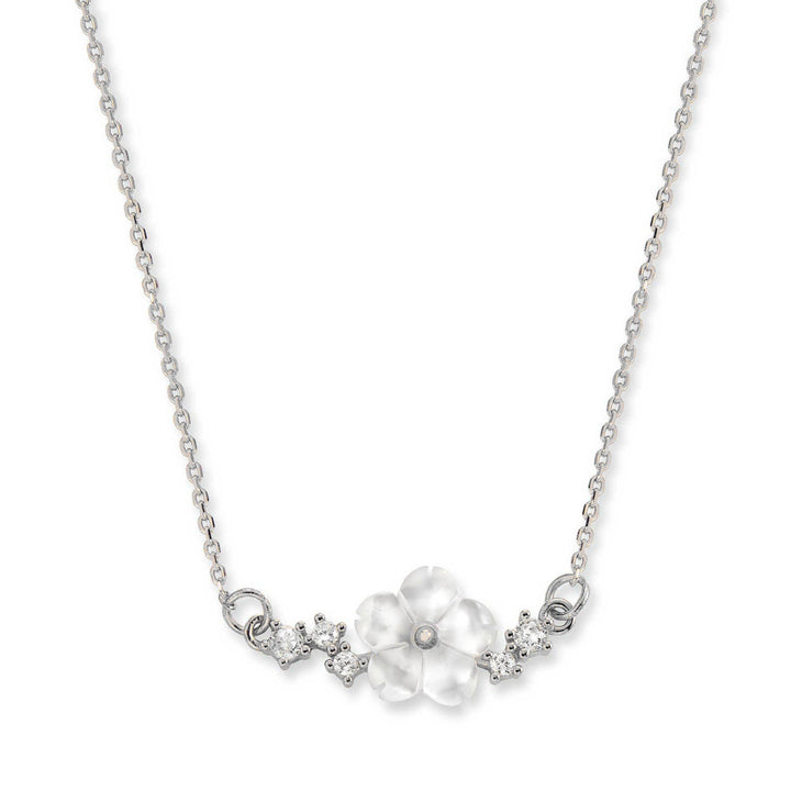 Sparkle Blumen Kette, Silber S925