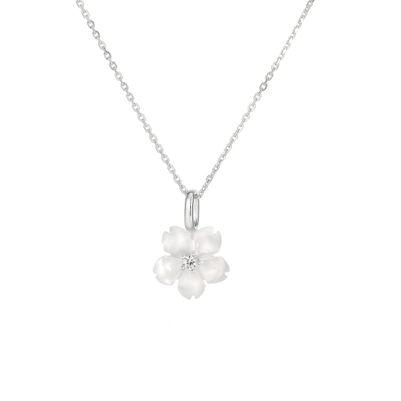 Kette Perlmuttblume Bloom Silber, S925