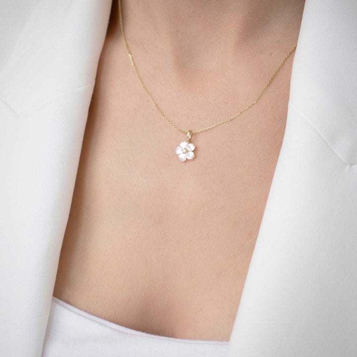Kette Perlmuttblume Bloom Golden