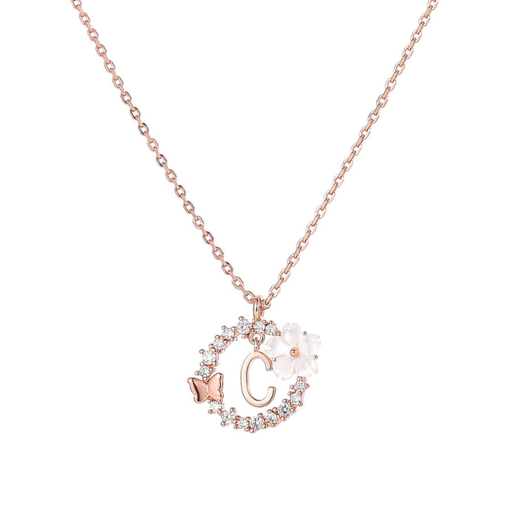 Set Letter Halskette, Sparkle Ohrringe & Armband