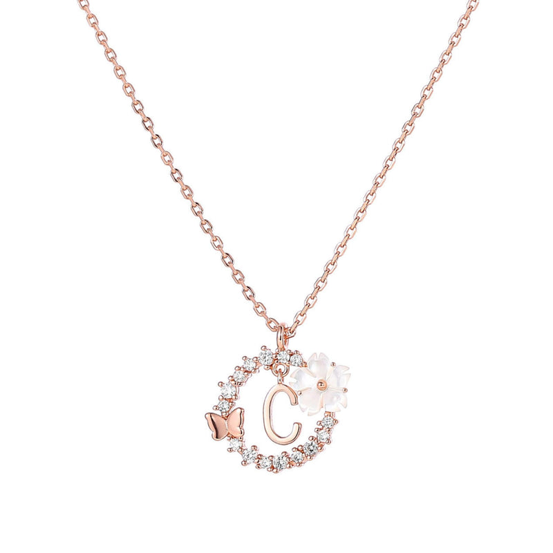 Set Letter Halskette, Sparkle Ohrringe & Armband