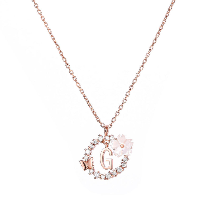 Set Letter Halskette, Sparkle Ohrringe & Armband