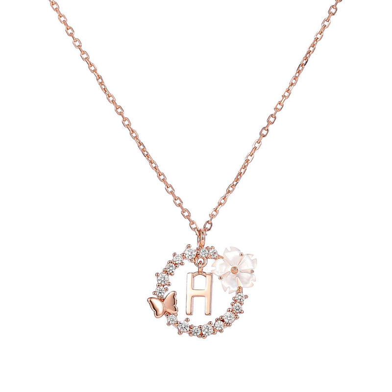 Set Letter Halskette, Sparkle Ohrringe & Armband